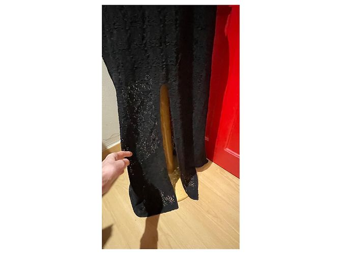 Maje Spitzenkleid lang schwarz - Ansicht 8