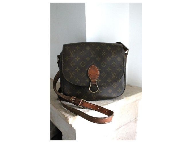 Borsa Louis Vuitton Saint Cloud Marrone Tela e Pelle - vista 2