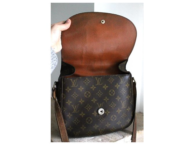 Borsa Louis Vuitton Saint Cloud Marrone Tela e Pelle - vista 7