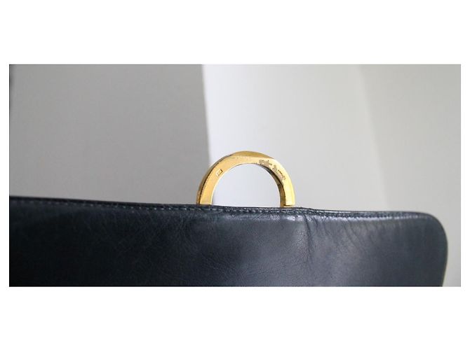 Hermès Ring handbag navy blue box leather - view 12