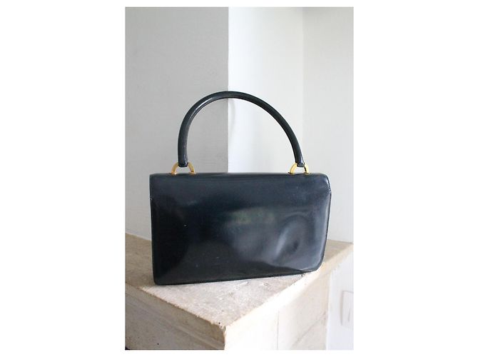 Hermès Ring handbag navy blue box leather - view 5