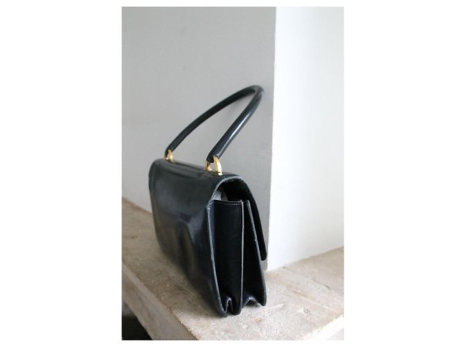 Hermès Ring handbag navy blue box leather - view 7