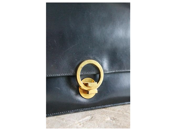 Hermès Ring handbag navy blue box leather - view 8