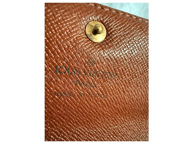 Cartera larga Louis Vuitton Monogram – Interior marrón, en buen estado Castaño Negro - vista 11