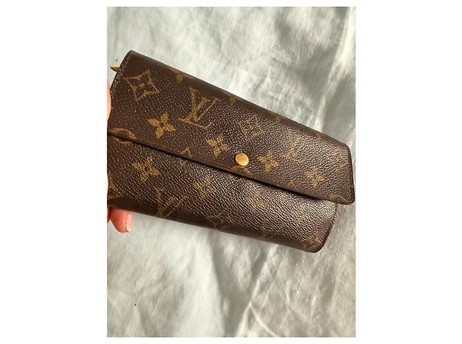 Cartera larga Louis Vuitton Monogram – Interior marrón, en buen estado Castaño Negro - vista 12