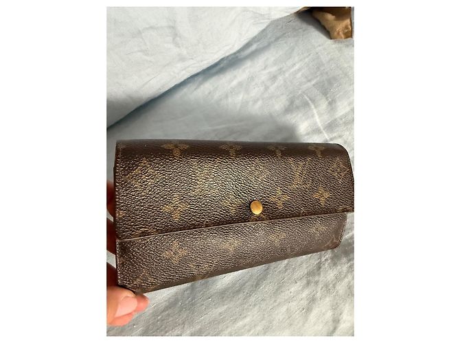 Cartera larga Louis Vuitton Monogram – Interior marrón, en buen estado Castaño Negro - vista 2