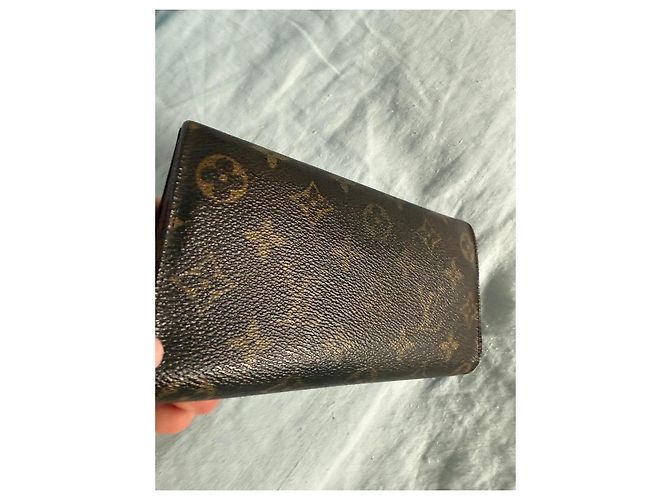 Cartera larga Louis Vuitton Monogram – Interior marrón, en buen estado Castaño Negro - vista 4