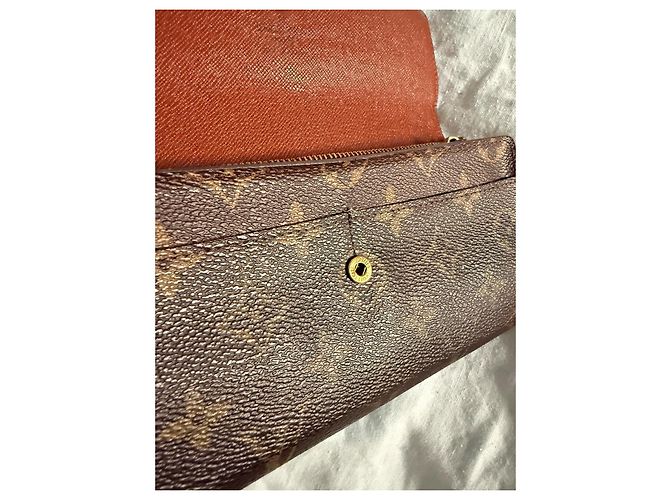 Cartera larga Louis Vuitton Monogram – Interior marrón, en buen estado Castaño Negro - vista 9