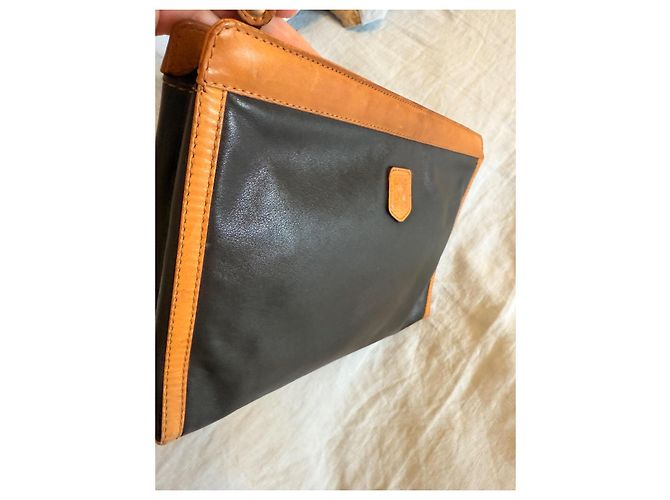 Triomphe Céline Triumph Tasche aus schwarzem und camel Leder – Hergestellt in Italien Hellbraun - Ansicht 7
