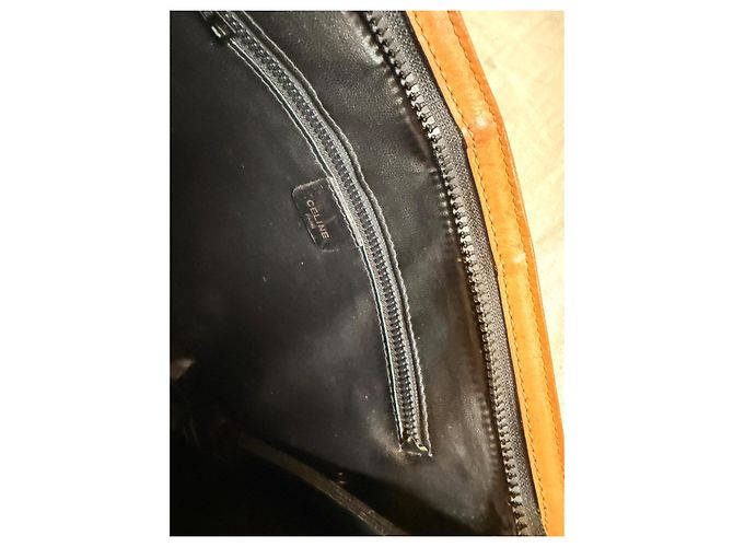 Triomphe Céline Triumph Tasche aus schwarzem und camel Leder – Hergestellt in Italien Hellbraun - Ansicht 9