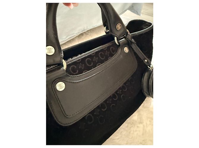 Sac Boogie Céline - Logo Triumph - Schwarzes Wildleder - Vintage Bewertung - Ansicht 3