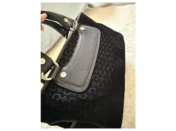 Sac Boogie Céline - Logo Triumph - Schwarzes Wildleder - Vintage Bewertung - Ansicht 4