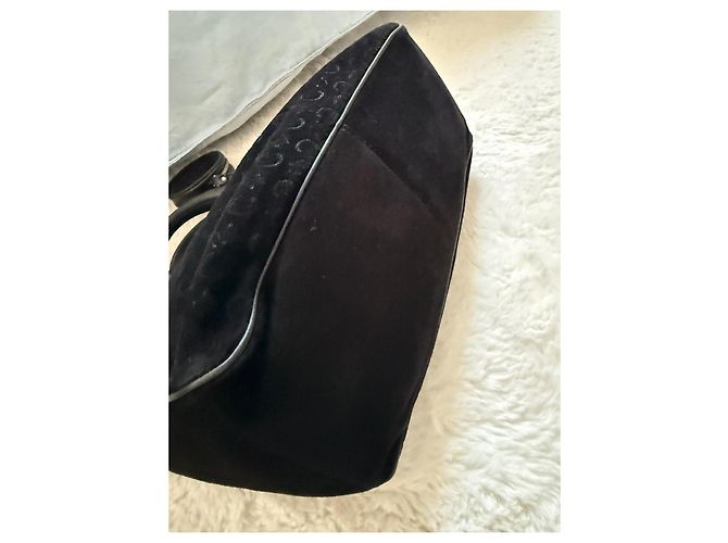 Sac Boogie Céline - Logo Triumph - Schwarzes Wildleder - Vintage Bewertung - Ansicht 5