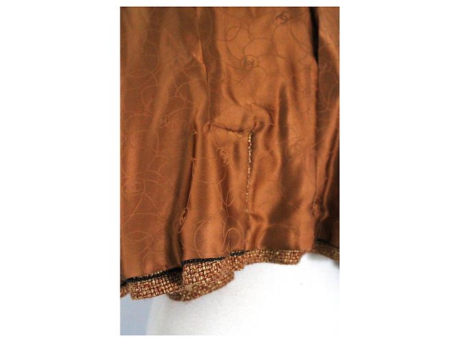 Jaqueta Chanel de lã e viscose laranja - vista 10