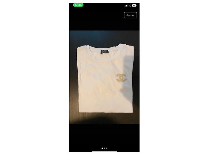 Cambon Camiseta Chanel blanca de algodón Blanco - vista 2