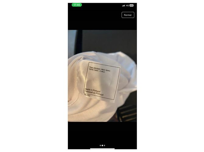 Cambon Camiseta Chanel blanca de algodón Blanco - vista 3