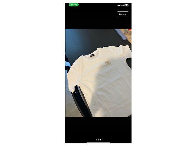 Cambon Camiseta Chanel blanca de algodón Blanco - vista 4