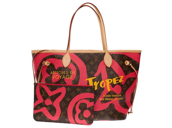 Bolso LOUIS VUITTON Neverfull en Lona Marrón - 102659 Castaño - vista 4