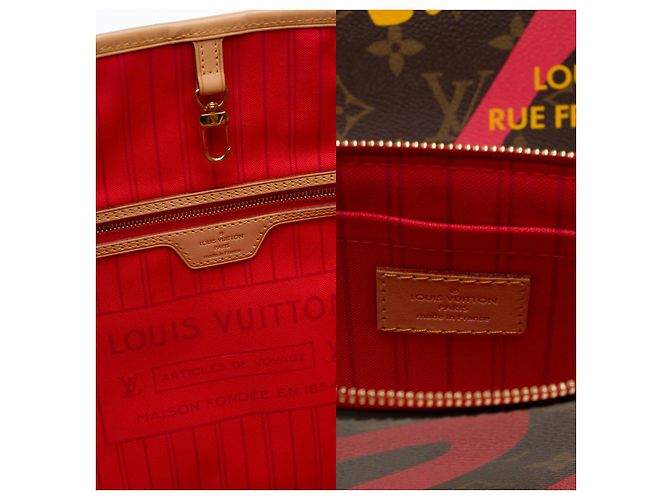 Bolso LOUIS VUITTON Neverfull en Lona Marrón - 102659 Castaño - vista 8