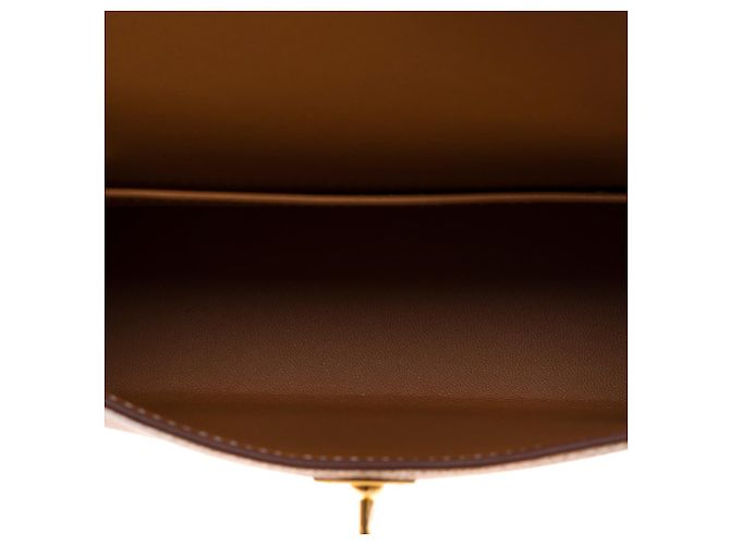 Hermès Sac HERMES Kelly Mini en Cuir Doré - 102662 - vue 10