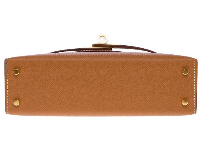 Hermès Sac HERMES Kelly Mini en Cuir Doré - 102662 - vue 12