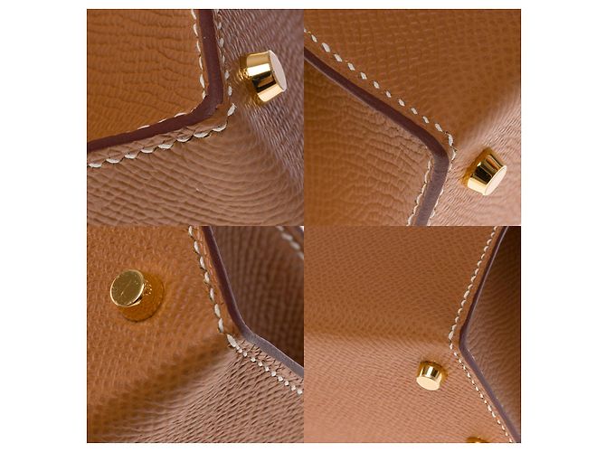 Hermès Sac HERMES Kelly Mini en Cuir Doré - 102662 - vue 13