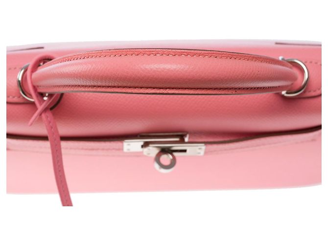 Hermès Sac HERMES Kelly 25 en Cuir Rose - 102663 - vue 12