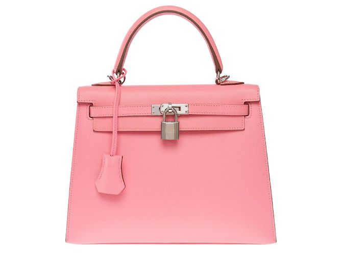 Hermès Sac HERMES Kelly 25 en Cuir Rose - 102663 - vue 2