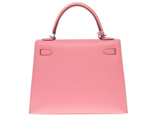 Hermès Sac HERMES Kelly 25 en Cuir Rose - 102663 - vue 5