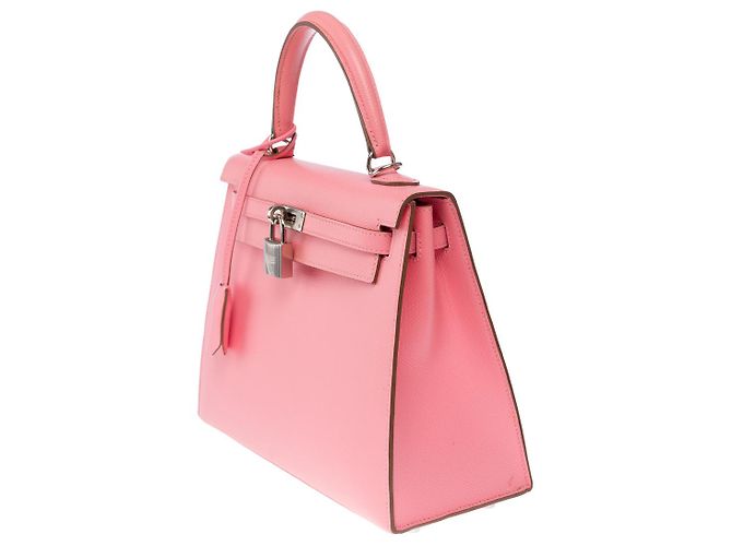 Hermès Sac HERMES Kelly 25 en Cuir Rose - 102663 - vue 6