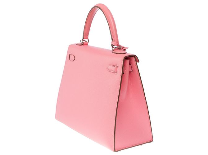 Hermès Sac HERMES Kelly 25 en Cuir Rose - 102663 - vue 7