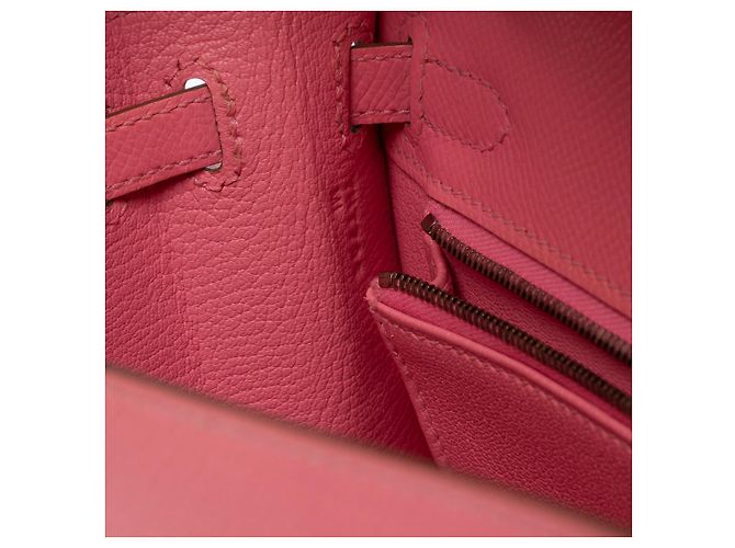 Hermès Sac HERMES Kelly 25 en Cuir Rose - 102663 - vue 9