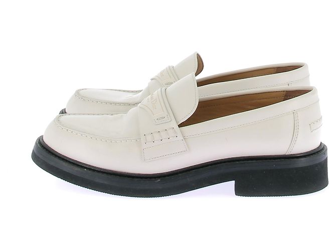 Christian Dior Mocasines de cuero 'Dior Boy' Blanco - vista 3