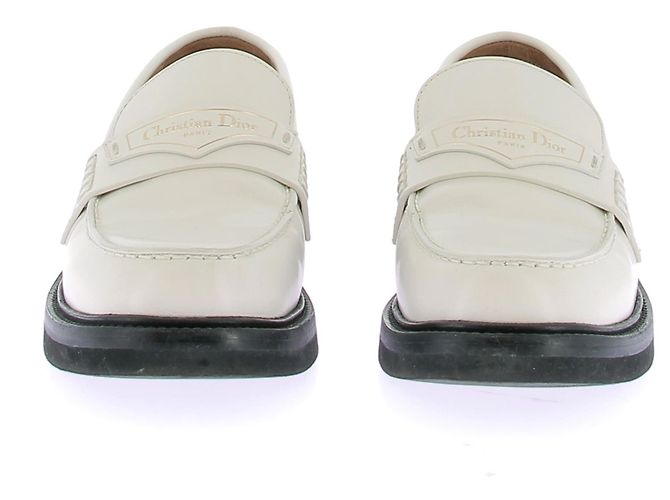 Christian Dior Mocasines de cuero 'Dior Boy' Blanco - vista 4