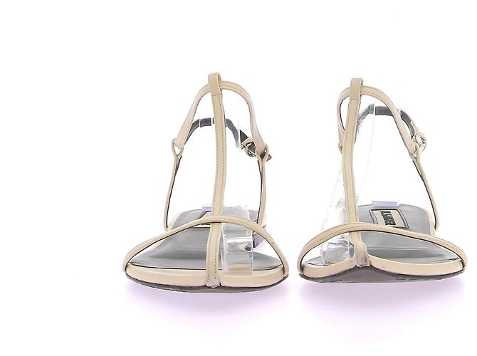 Sandalias planas Jil Sander de piel kaki - vista 4