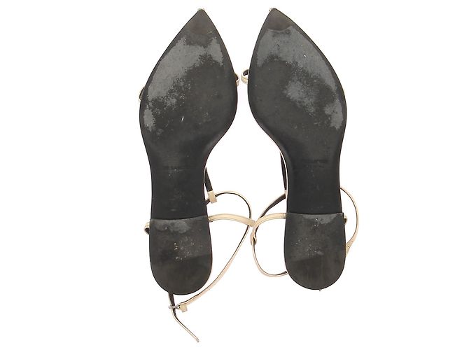 Sandalias planas Jil Sander de piel kaki - vista 7
