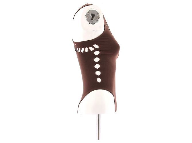 Alaïa Braun einteiliger Badeanzug - Ansicht 3