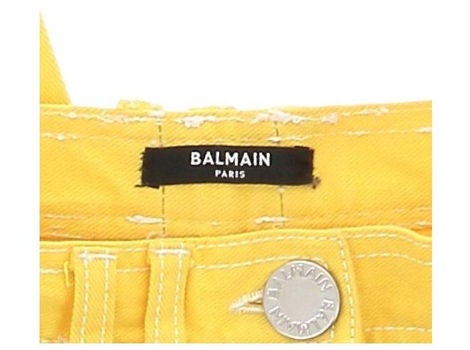 Jeans Balmain gialli in cotone Giallo - vista 3
