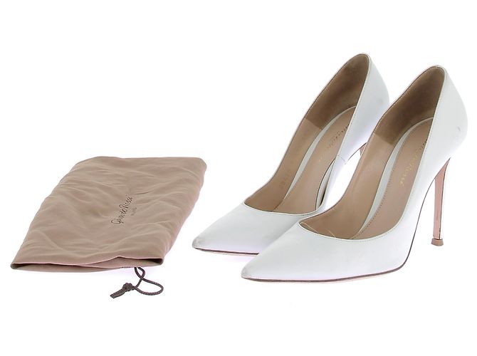 Gianvito Rossi Décolleté bianchi "105" Bianco - vista 10