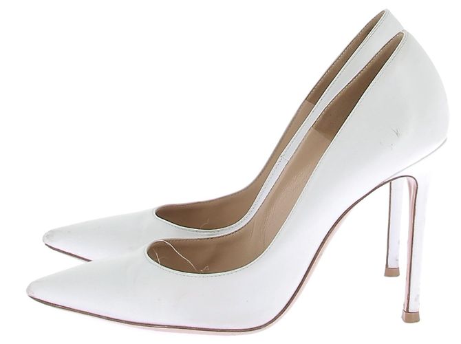 Gianvito Rossi Décolleté bianchi "105" Bianco - vista 3