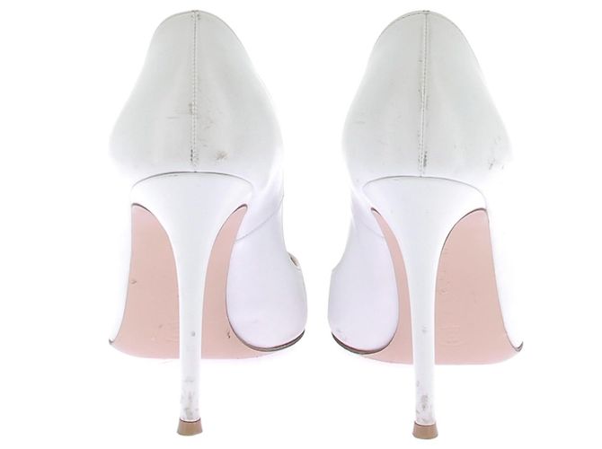 Gianvito Rossi Décolleté bianchi "105" Bianco - vista 5