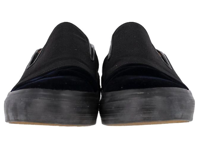 Sneakers Slip-On Dries Van Noten in Velluto Nero - vista 2