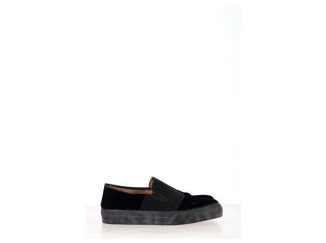 Sneakers Slip-On Dries Van Noten in Velluto Nero - vista 8