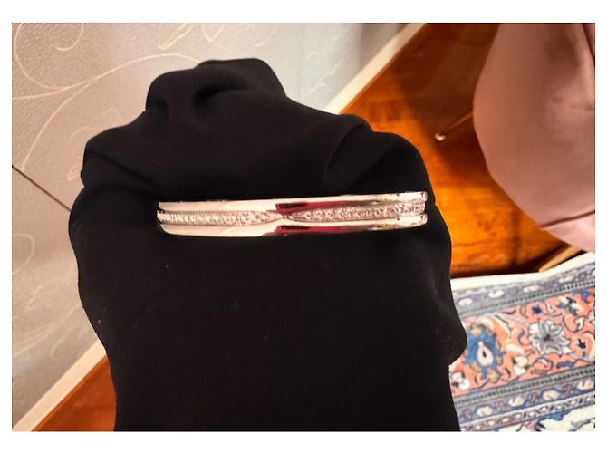 Bracciale Bulgari B.Zero1 in oro bianco e pavé di diamanti - vista 2
