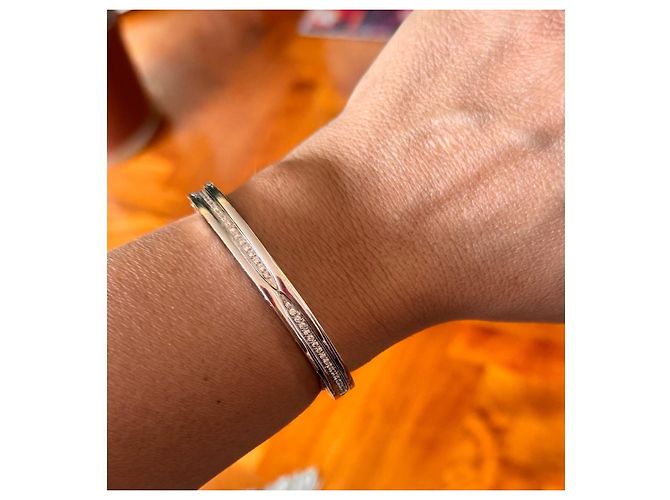 Bracciale Bulgari B.Zero1 in oro bianco e pavé di diamanti - vista 6