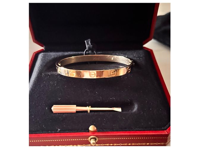 Bracciale rigido Cartier Love oro rosa - vista 5