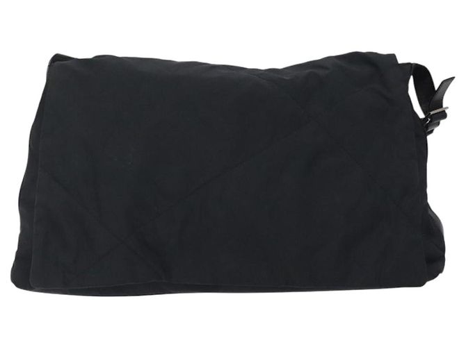 Borsa a spalla Salvatore Ferragamo in nylon nero Auth 121472 - vista 13