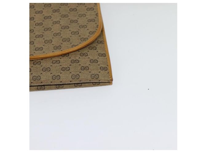 Gucci Borsa a spalla Micro GG Supreme PVC Beige Oro Auth BA1958 D'oro - vista 14