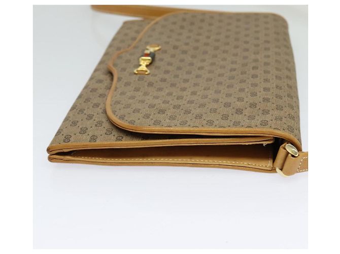 Gucci Borsa a spalla Micro GG Supreme PVC Beige Oro Auth BA1958 D'oro - vista 4