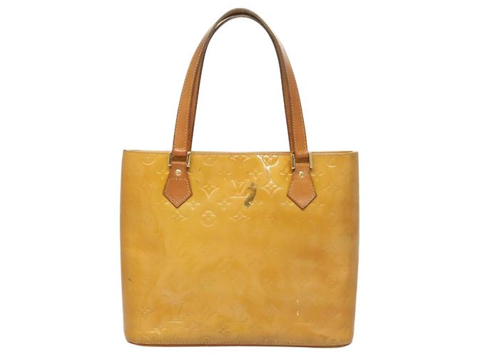 LOUIS VUITTON Borsa a Mano Monogram Vernis Houston Beige M91004 LV Auth 120738 - vista 13